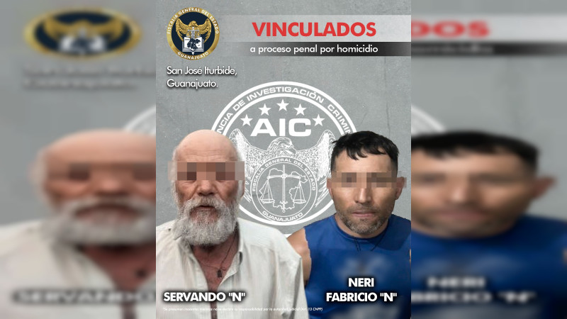 Fiscalía detiene a dos sujetos presuntamente relacionados con homicidio en San José Iturbide, Guanajuato 
