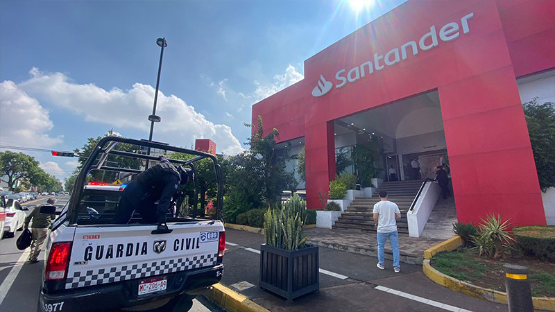 Alerta de asalto bancario en Morelia, Michoacán, moviliza a autoridades policiacas  