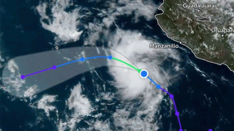 Aletta ya es tormenta tropical; se encuentra a 310 kilómetros de Manzanillo 