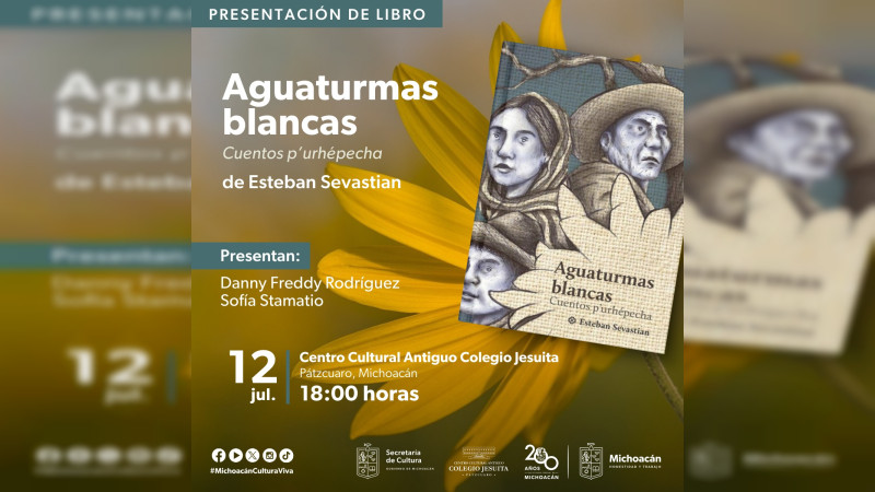 Esteban Sevastian presentará su libro de cuentos purépecha en el Jesuita de Pátzcuaro 