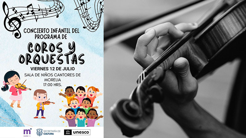 Infancias presentarán su talento en el concierto del programa de Coros y Orquestas 