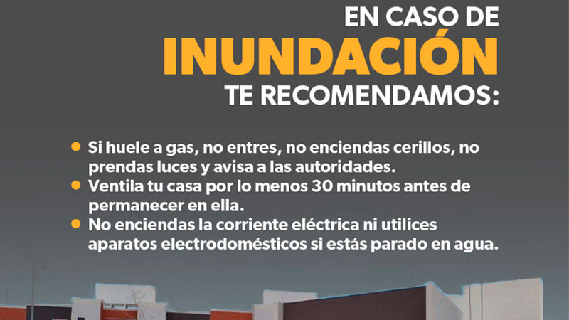 Emite SSM recomendaciones en caso de inundaciones 