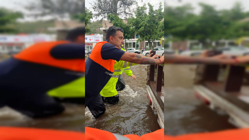 Atiende PC estatal inundaciones y encharcamientos en Morelia