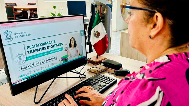 Herramienta digital permite a docentes michoacanos realizar más de 20 trámites 