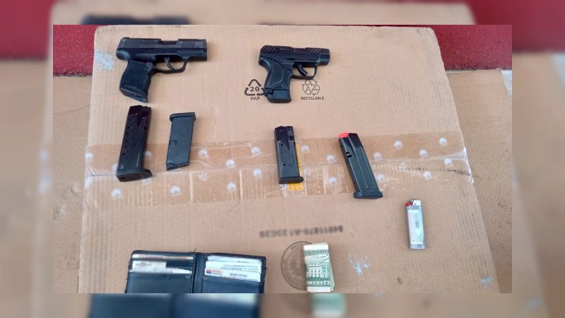 En Sonora, detienen a cinco personas que pretendían ingresar a México 7 armas cortas y 11 cargadores