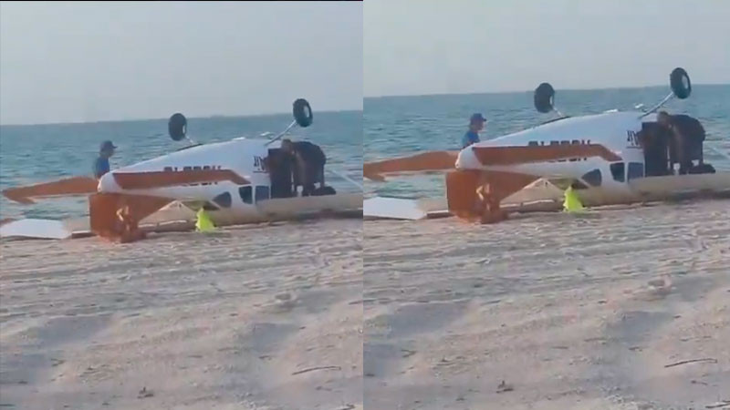 Avioneta se desploma en Ciudad del Carmen, Campeche 