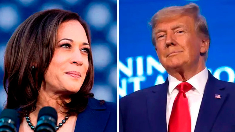 Trump tacha de "lunatica de la izqueirda radical" a Kamala Harris 