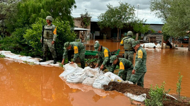 Ejército aplica Plan DN-IIIE en Zacatecas ante fuertes lluvias 