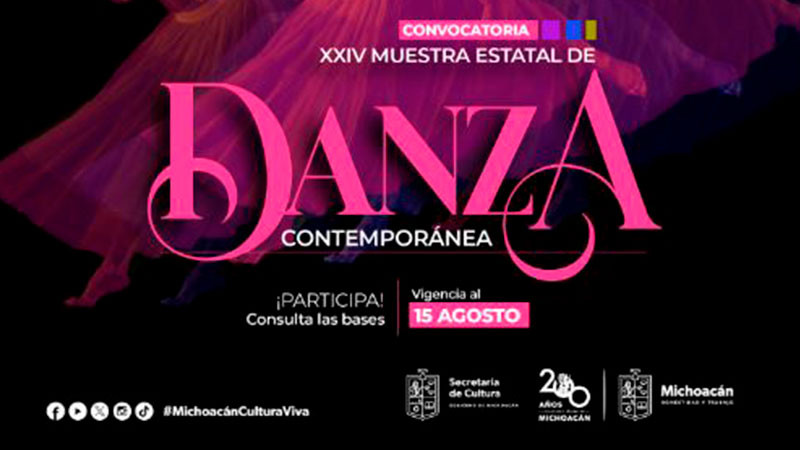 Abre Secretaría de Cultura de Michoacán convocatoria de danza contemporánea 