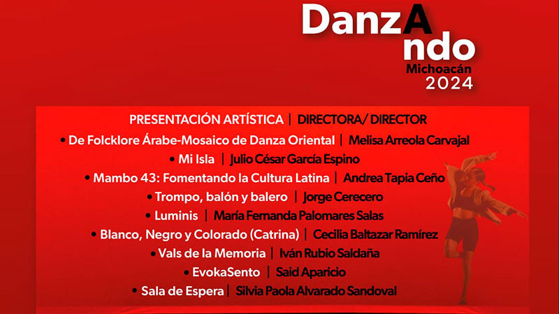 Sector cultura anuncia a ganadores de la convocatoria Danzando Michoacán 