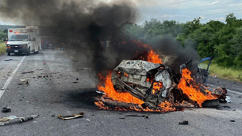 Tres personas muertas deja carambola en carretera de Tamaulipas 