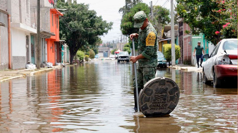 Por inundaciones, se retrasan dos semanas regreso a clases en Chalco  