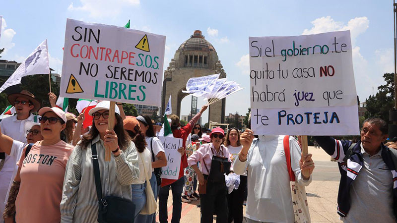 Marchan en CDMX en defensa del Poder Judicial 