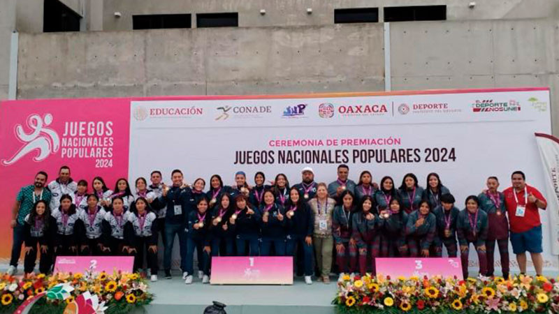 Michoacán cosechó 6 medallas en Juegos Populares Oaxaca 2024 