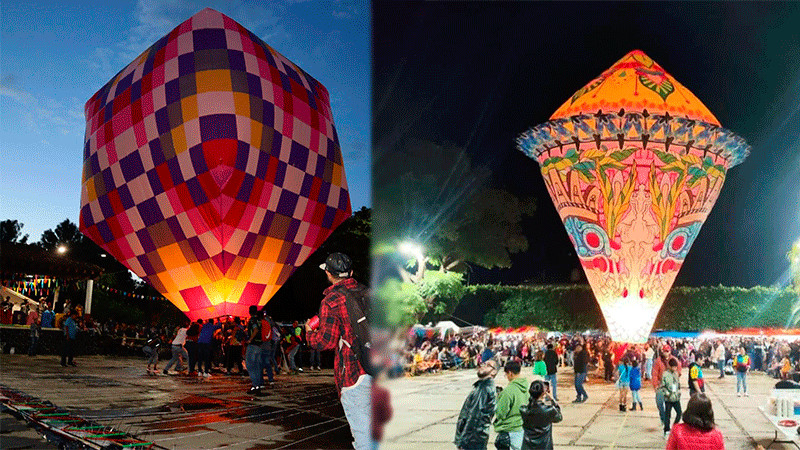 Tiríndaro celebró a lo grande su primer Festival de Globos de Cantoya 