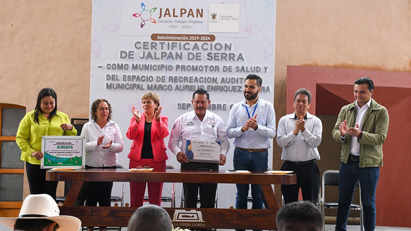 Recibe Jalpan certificación como Municipio Promotor de la Salud 