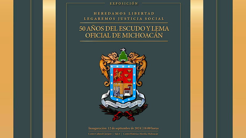 Con exposición, Gobierno de Michoacán conmemorará 50 años del escudo estatal 