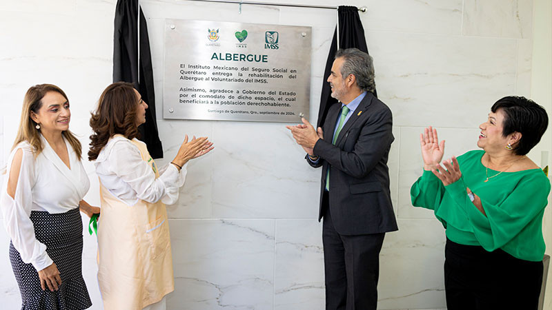 Se inaugura remodelación de albergue para familiares de pacientes en el IMSS, en Querétaro