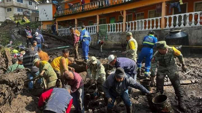 Cancelan Grito de Independencia en Jilotzingo, Edomex, por deslave de cerro 