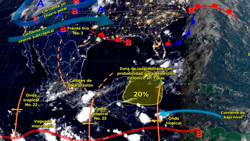 Pronostican lluvias intensas en Oaxaca, Chiapas y Veracruz 