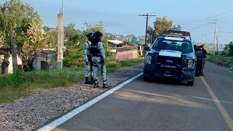 Localizan cuerpo sin vida a un hombre, en Acámbaro, Guanajuato 