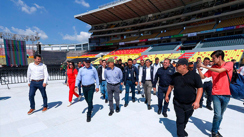 Todo listo en el Morelos para el Tercer Informe de Bedolla