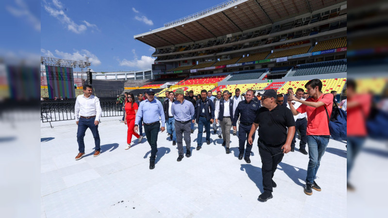 Todo listo en el Morelos para el Tercer Informe de Bedolla