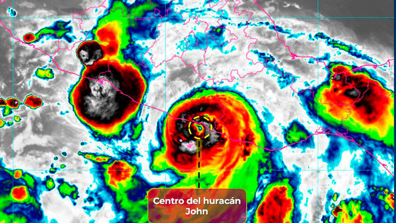 Huracán 'John' se intensifica a categoría 3: NHC 