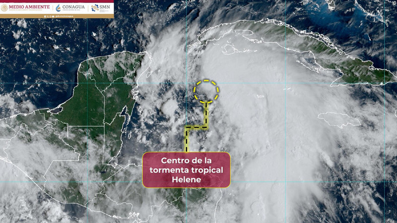 Se forma tormenta tropical “Helene”; preocupa a la Península de Yucatán 