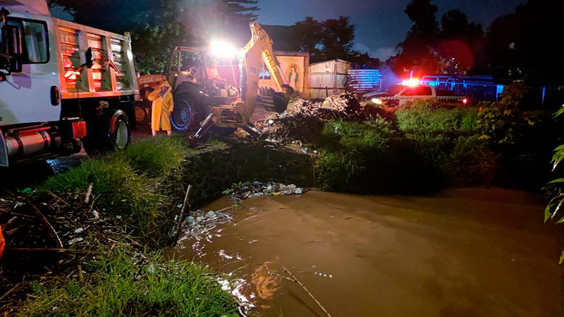 Gobierno de Morelia continúa supervisión de niveles de ríos y drenes 