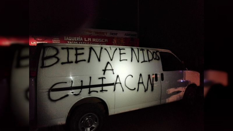 En medio de visita de AMLO y Sheinbaum a Sinaloa, dejan 8 cuerpos en camioneta: Les dejan mensaje “Bienvenidos a Culiacán” 