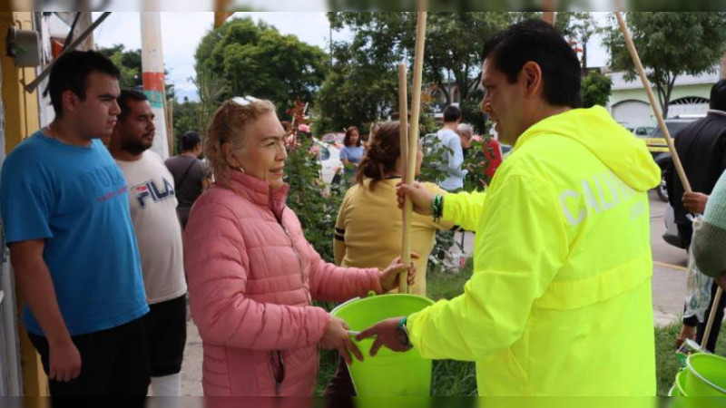 Partido Verde apoya con kits de limpieza a morelianos afectados por inundación 