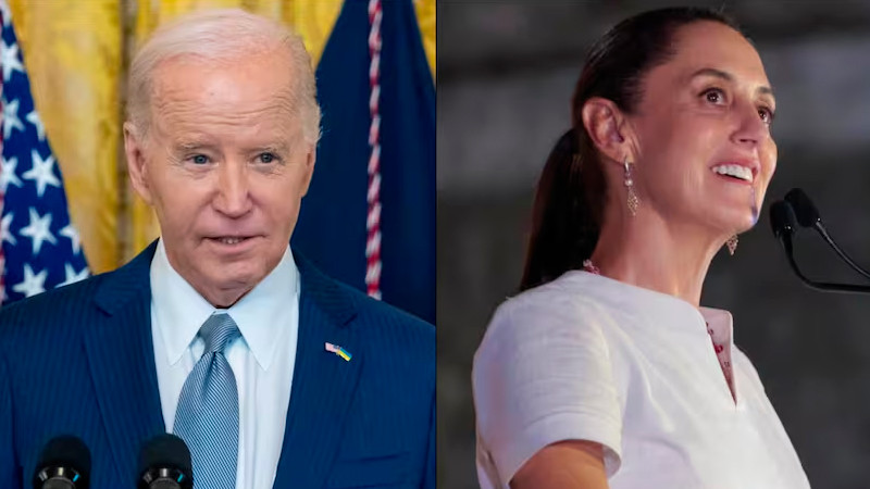 Biden felicita a Sheinbaum y expresa deseo de trabajar por un futuro "próspero" 