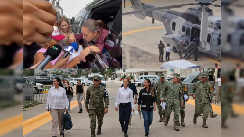 Sin bajarse de su Suburban y refugiada en base naval, así fue la primera gira de Sheinbaum como Presidenta 