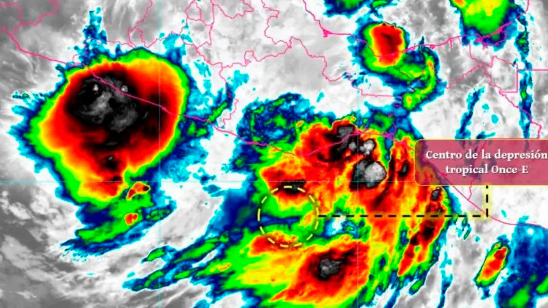 Este viernes suspenden clases en Guerrero por llegada de depresión tropical Once-E 