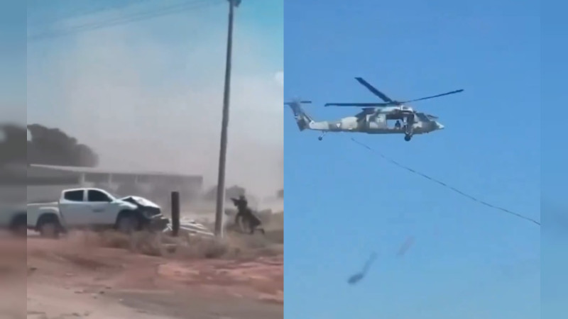 Helicóptero artillado abre fuego contra convoy en carretera Culiacán – Los Mochis, Sinaloa 