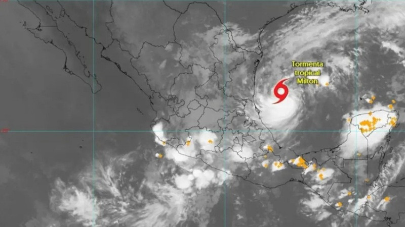 Tormenta Tropical 'Milton' dejará fuertes lluvias en 6 estados este domingo 