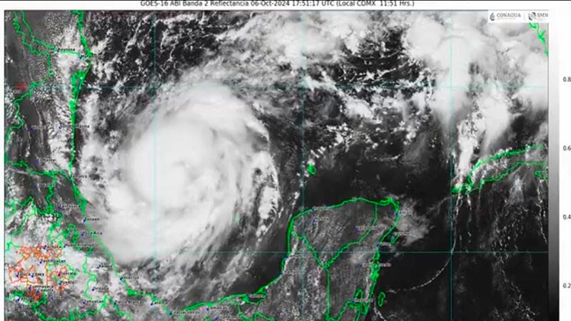 Se intensifica tormenta tropical “Milton” a huracán categoría 1 