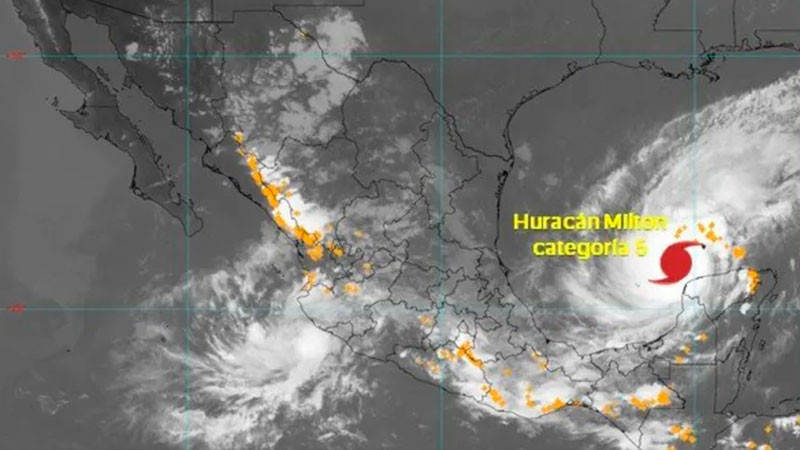 Huracán Milton cambia su trayectoria; impactará en Progreso y Río Lagartos, Yucatán 