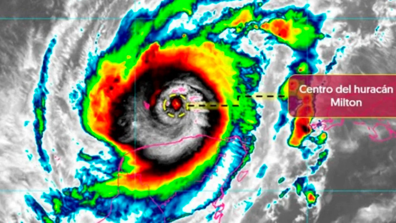 'Milton' se degrada a categoría 4; descartan que ojo del huracán golpee Yucatán 