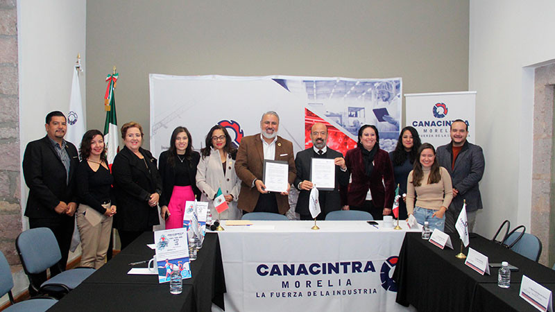 Reafirman CANACINTRA y Colegio de Morelia convenio por la formación, capacitación e innovación 