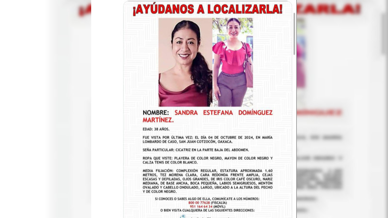 Exhorta ONU a autoridades de Oaxaca a localizar a la activista Ayuuk, Sandra Domínguez 