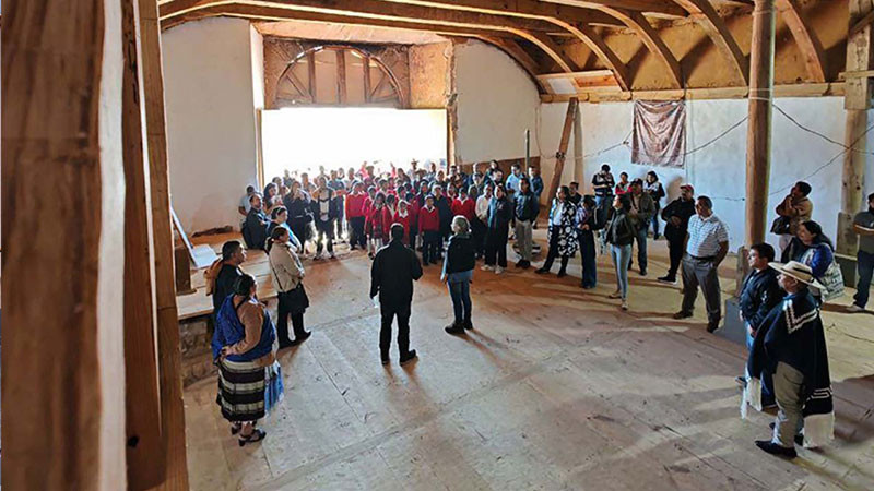 Presentan primera etapa de la restauración del Templo de Santiago Apóstol en Nurio, Michoacán