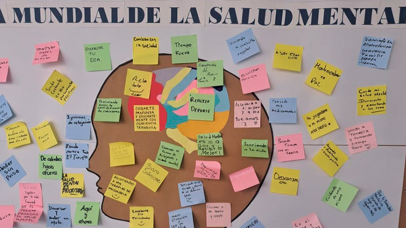 Lleva a cabo Centro de Salud Mental feria con motivo del Día Mundial de la Salud Mental