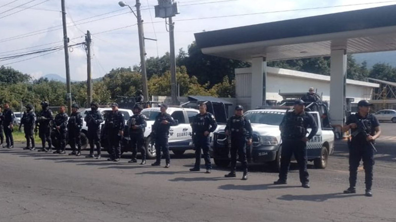 En Zamora y Uruapan, Michoacán la SSP, mantiene coordinación operativa con policías comunales para garantizar el orden 