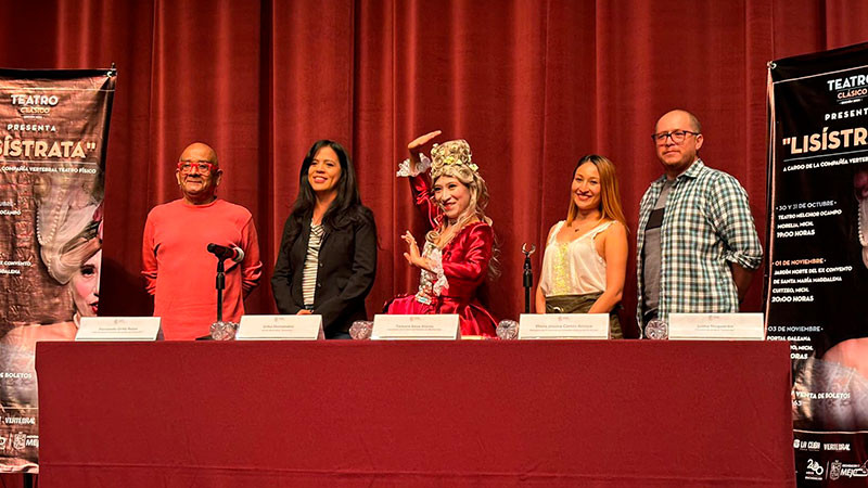 Secretaría de Cultura en Michoacán anuncia "Lisístrata", obra beneficiaria de la 1ra Convocatoria de Teatro Clásico 