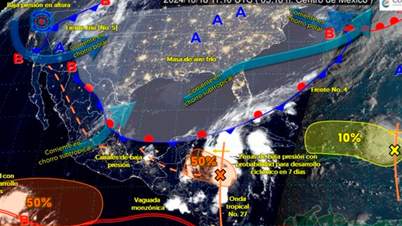 Inicia temporal de lluvias en sureste y Yucatán 