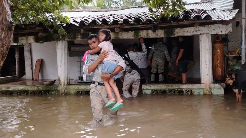 Tormenta tropical "Nadine" deja inundaciones en 5 municipios de la Cuenca de Oaxaca 