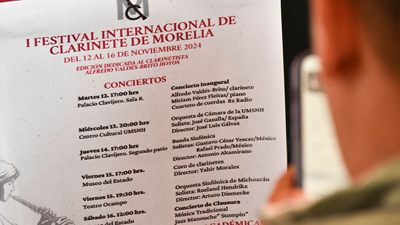 Anuncian primer Festival Internacional de Clarinete de Morelia