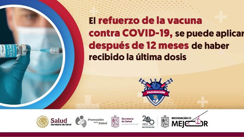 Vacunas disponibles contra el COVID-19 e influenza en 364 centros de salud: Salud Michoacán 